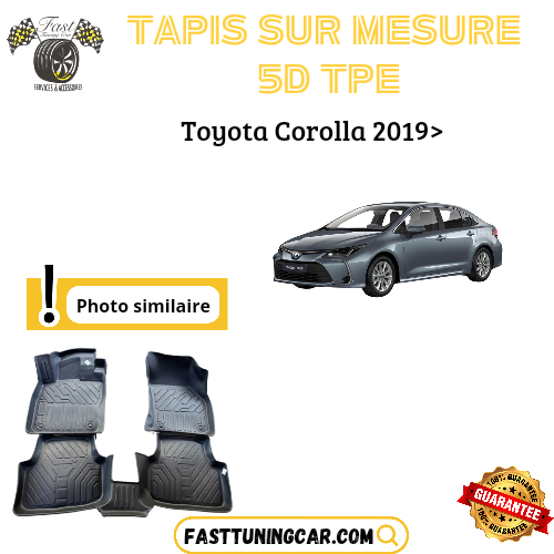 Tapis sur mesure 5D TPE Toyota Corolla 2019>