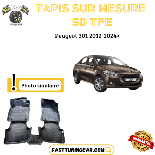 Tapis sur mesure 5D TPE Peugeot 301 2012-2024>