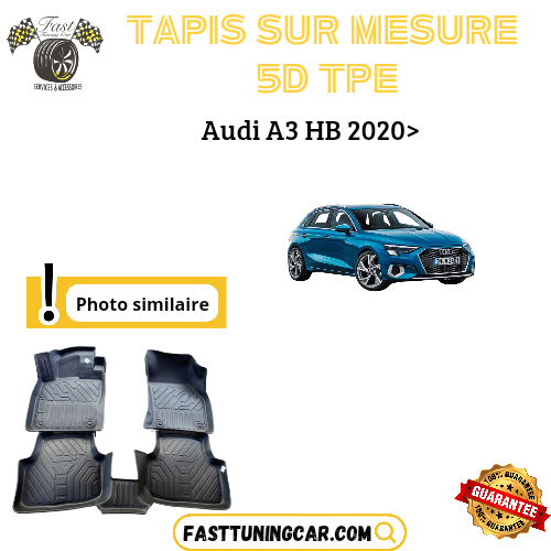 Tapis sur mesure 5D TPE Audi A3 HB 2020>