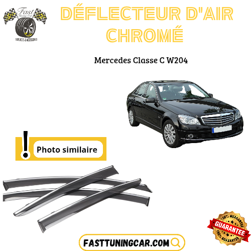 Déflecteur d’air noir et chromé Mercedes  Class C W204