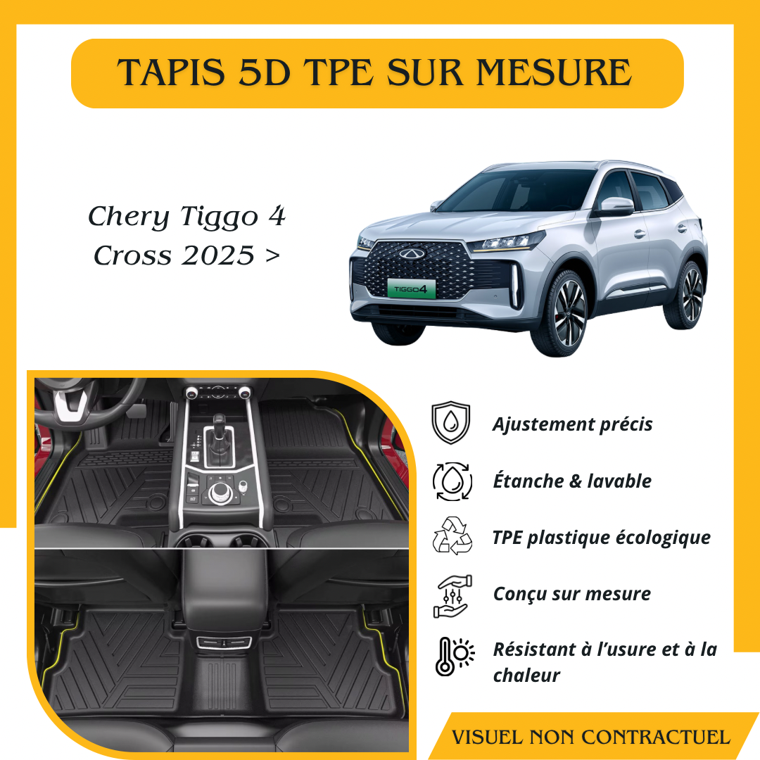 Tapis sur mesure 5D TPE Chery Tiggo 4 Cross 2025 >