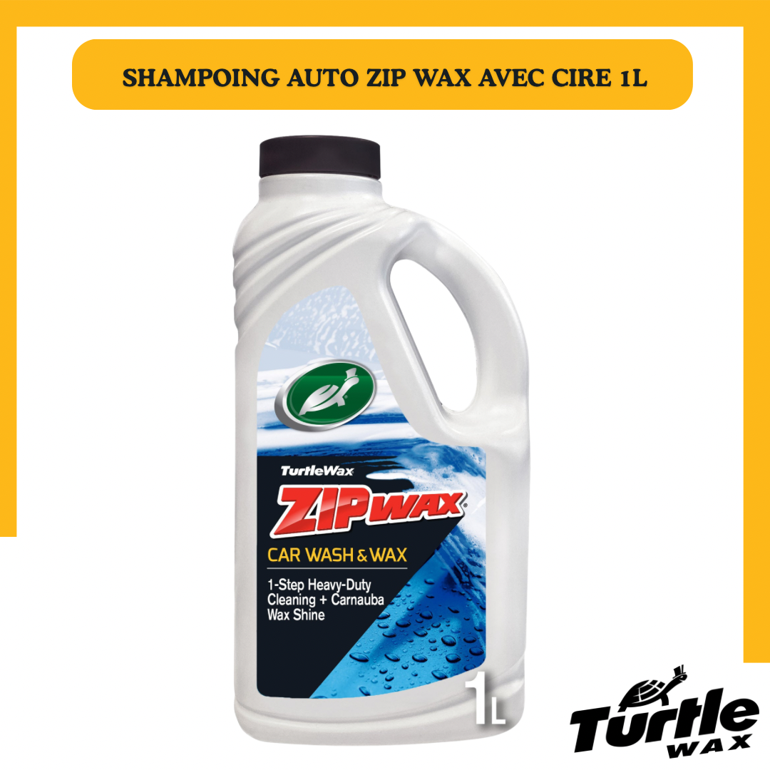 Turtle Wax Zip Wax – Shampoing Auto avec Cire Carnauba 1L
