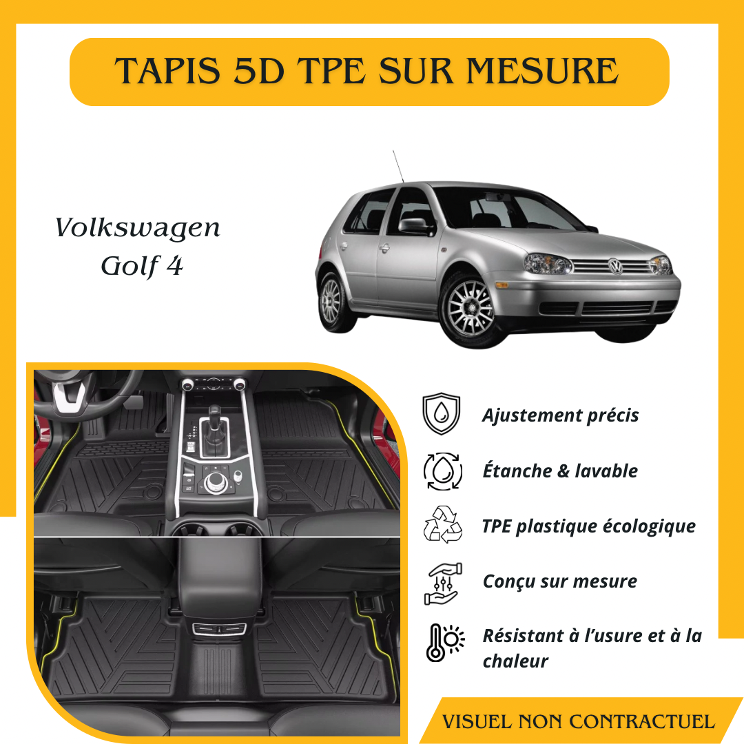 Tapis sur mesure 5D TPE Volkswagen Golf 4