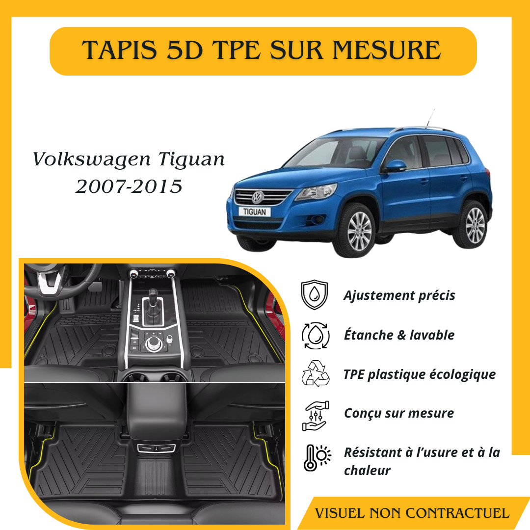 Tapis sur mesure 5D TPE Volkswagen Tiguan 2007-2015