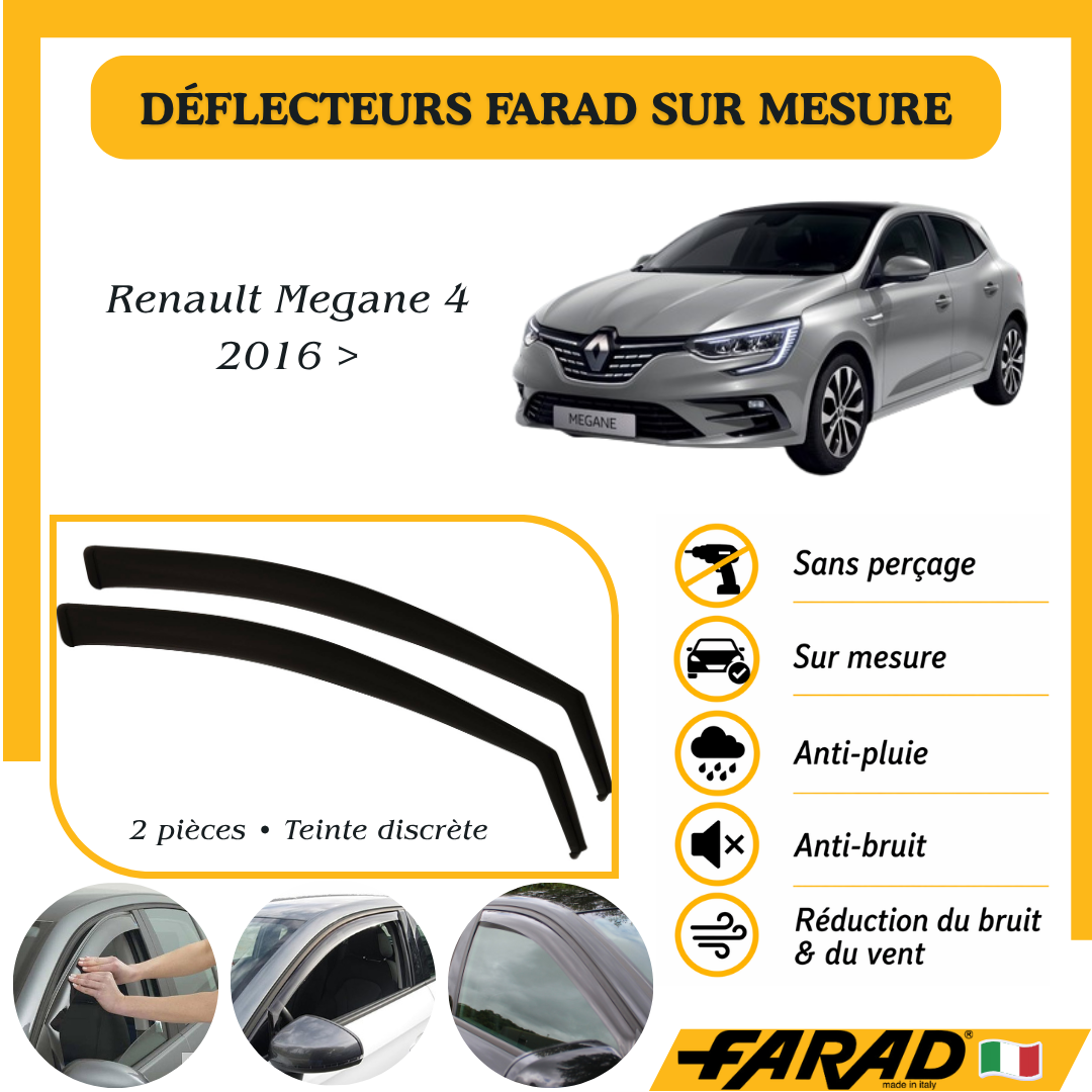 Déflecteurs d’air FARAD Renault Megane 4 2016 >