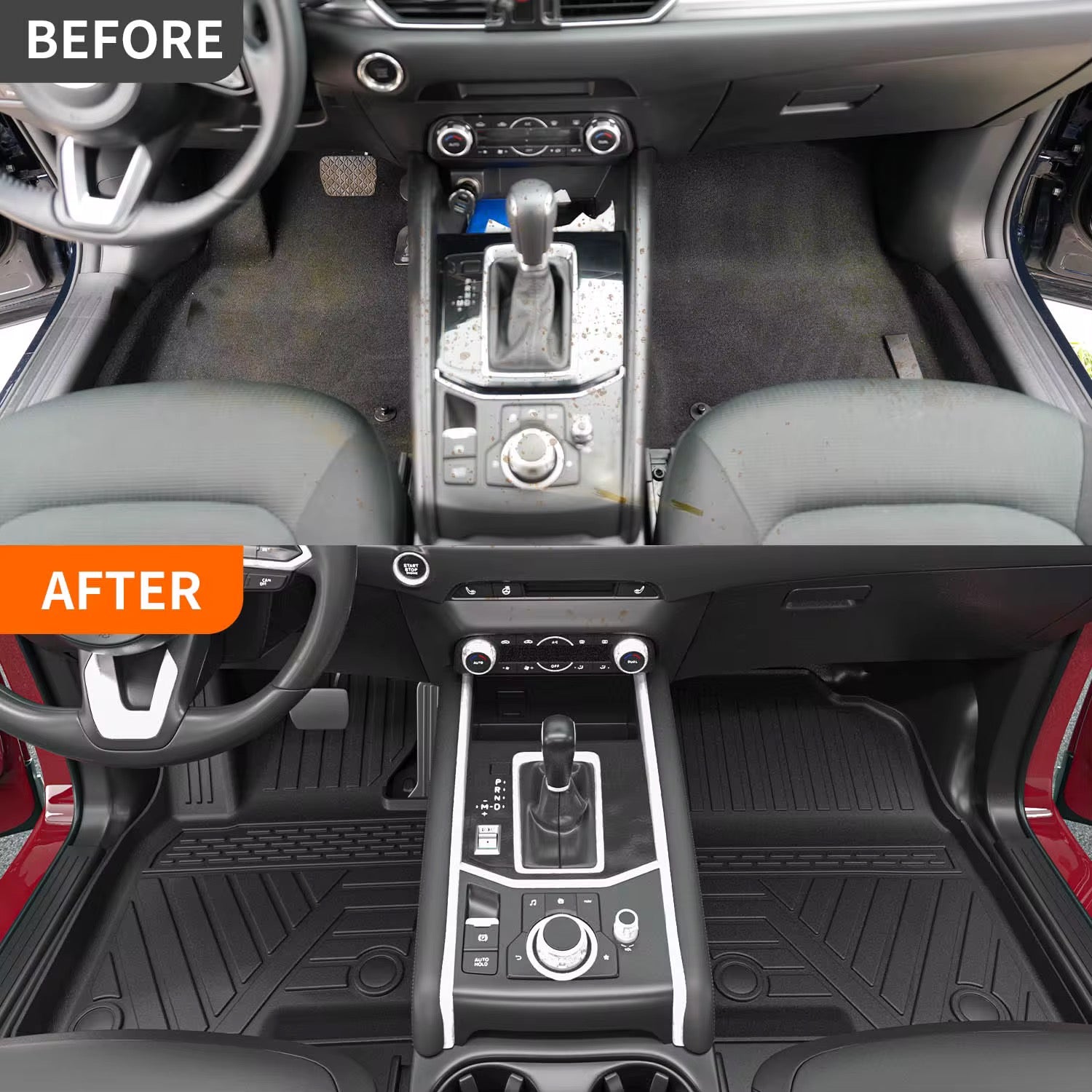 Tapis sur mesure 5D TPE Mercedes Class E W213 2016-2023