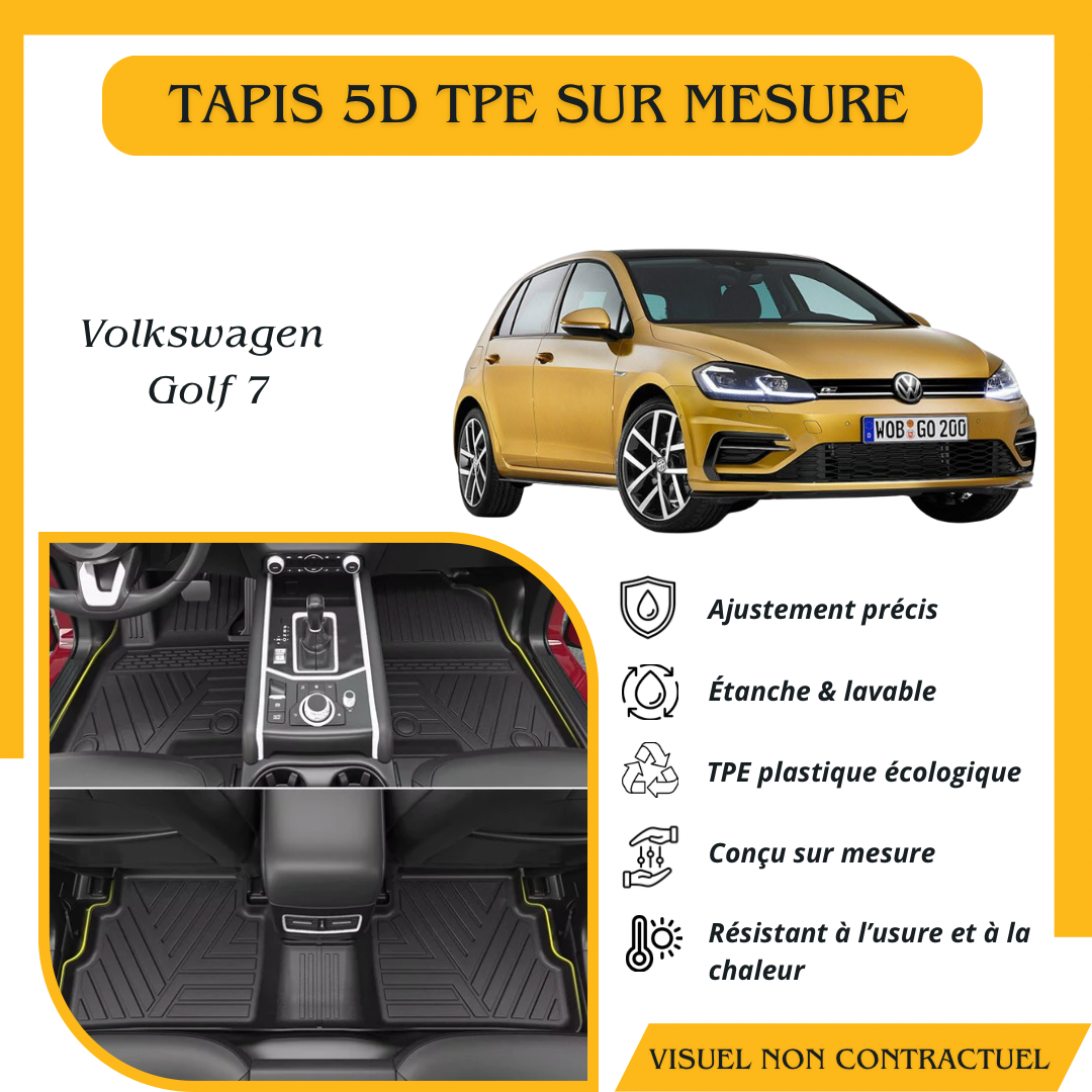 Tapis sur mesure 5D TPE Volkswagen Golf 7