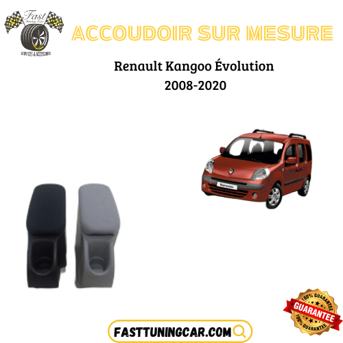 Accoudoir sur mesure Renault Kangoo Evolution Noir-Gris