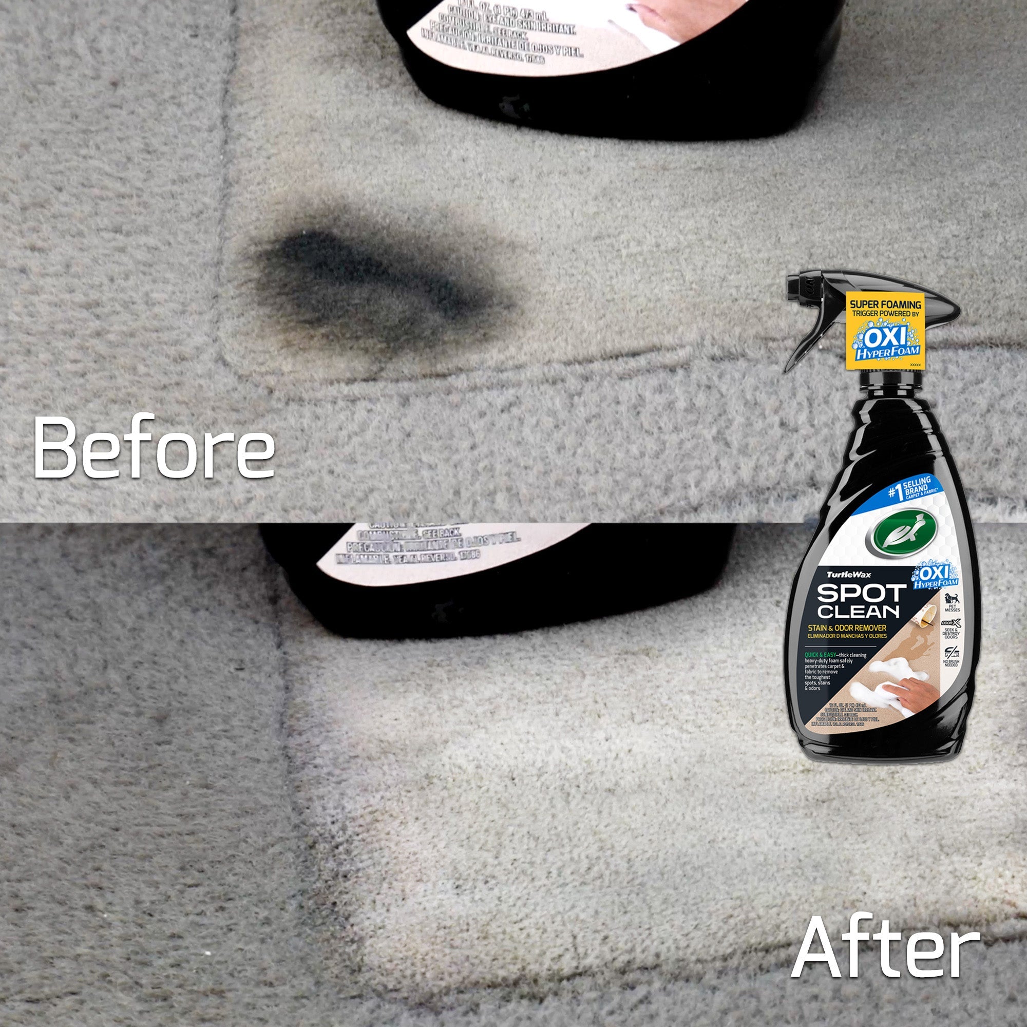 Turtle Wax Spot Clean – Détachant & Désodorisant Intérieur 500 ml