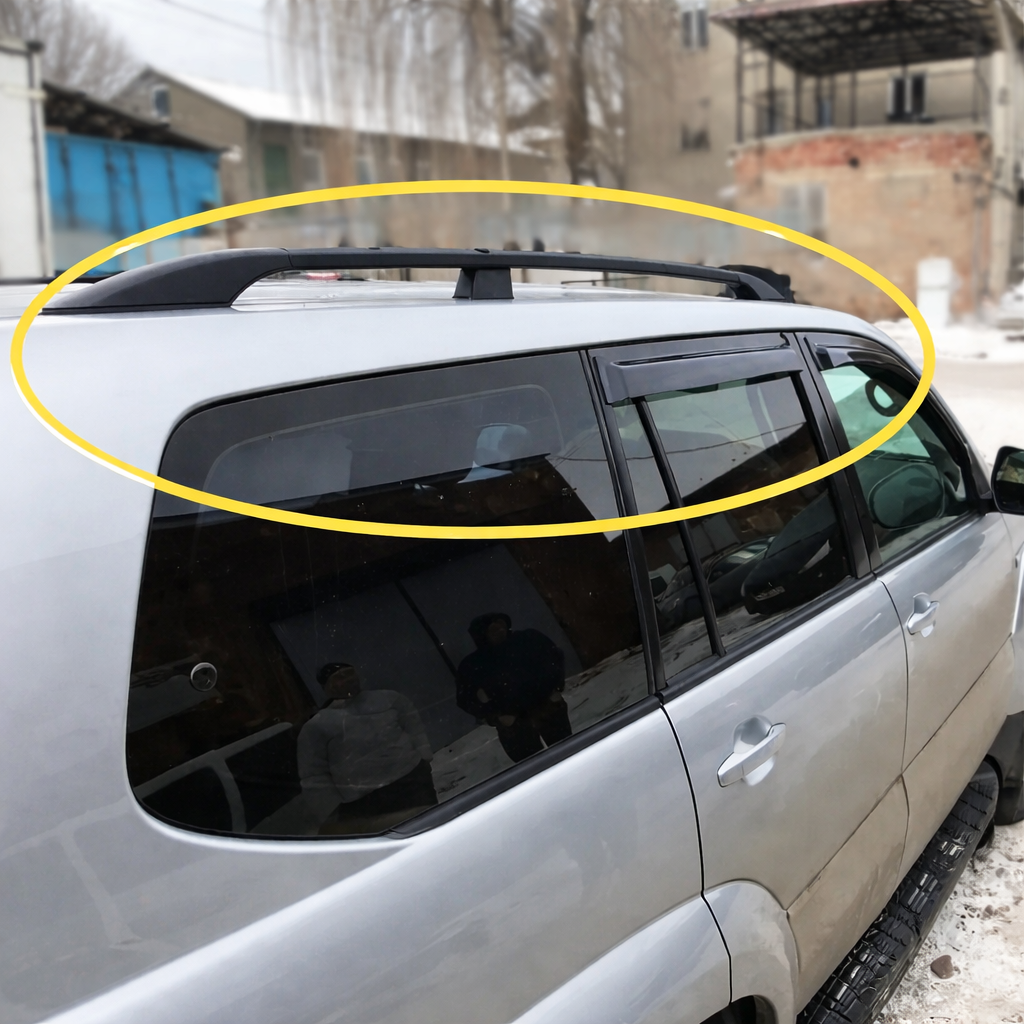 Barres de toit noires sur mesure – Toyota Prado FJ150 2009-2023