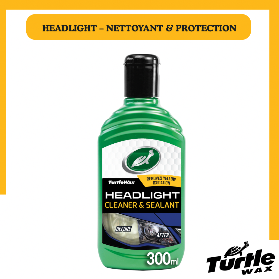 Turtle Wax Headlight Cleaner & Sealant – Nettoyant & Protecteur Phares 300ML
