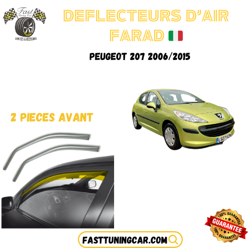 Déflecteurs d'air farad Peugeot 207 2006-2015