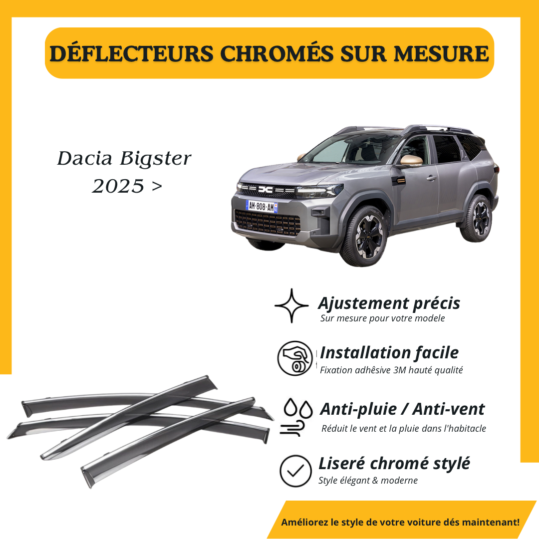 Déflecteur d’air noir et chromé Dacia Bigster 2025 >
