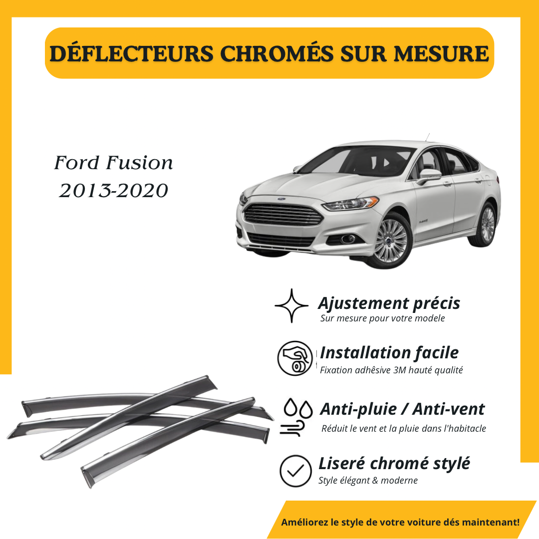 Déflecteur d’air noir et chromé Ford Fusion 2013-2020