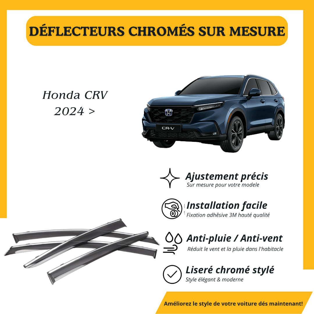 Déflecteur d’air noir et chromé Honda CRV 2024 >