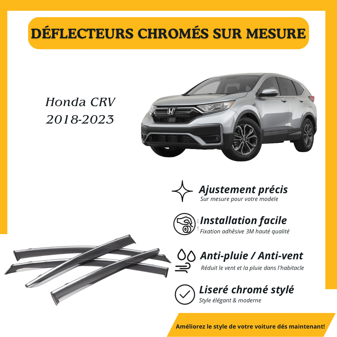 Déflecteur d’air noir et chromé Honda CRV 2018-2023