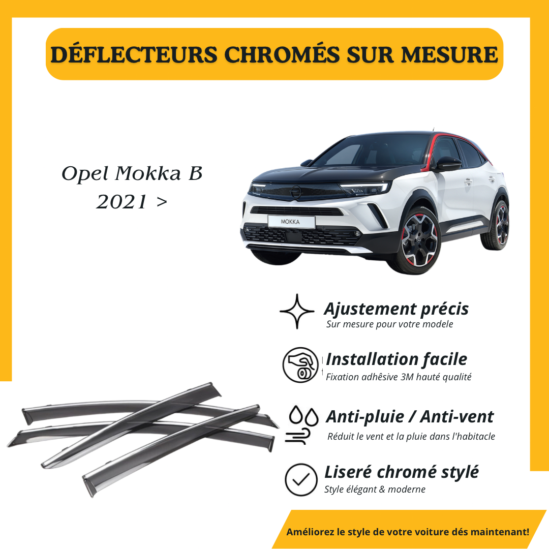 Déflecteur d’air noir et chromé Opel Mokka B 2021 >