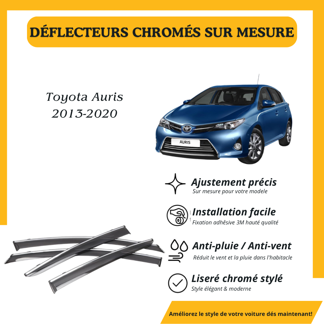 Déflecteur d’air noir et chromé Toyota Auris 2013-2020