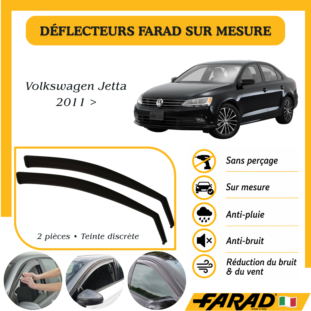 Déflecteurs d’air FARAD Volkswagen Jetta 2011 >