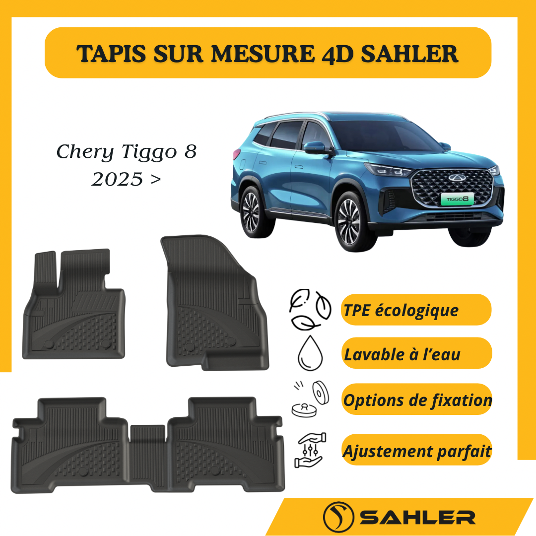 Tapis Sur Mesure 4D Chery Tiggo 8 Facelift 2025 >