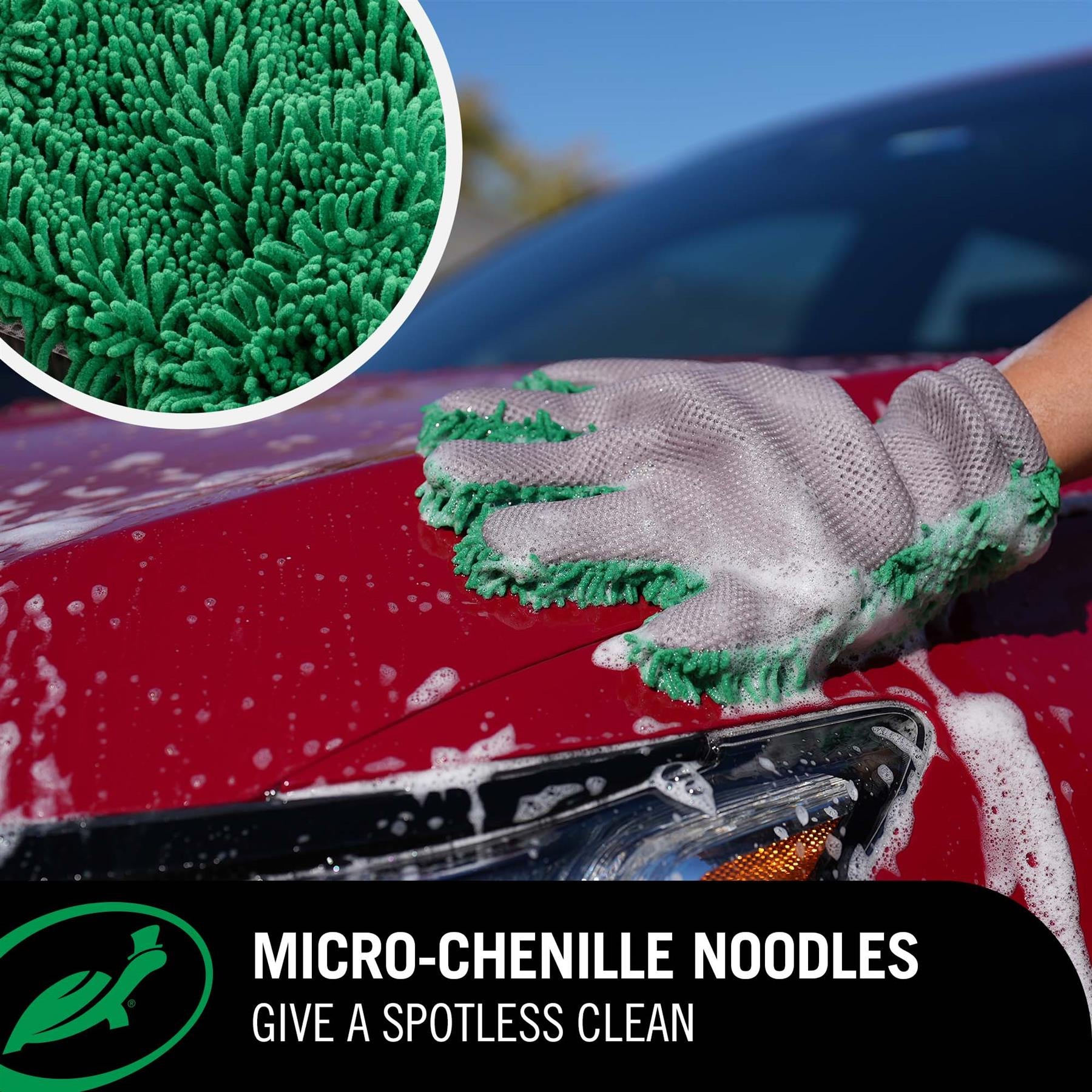 Gant de lavage auto double action microfibre Turtle Wax