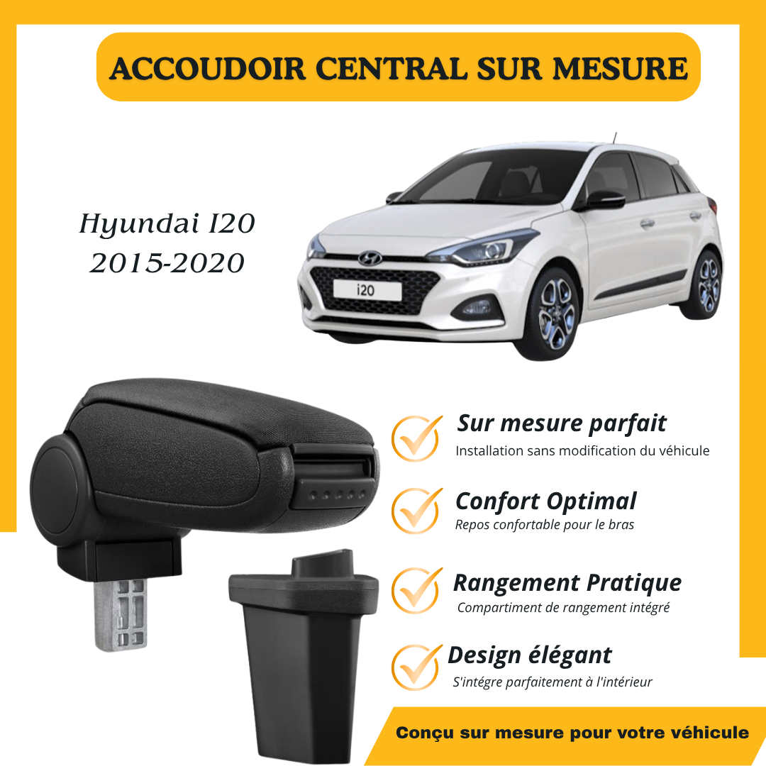 Accoudoir sur mesure Hyundai I20 2015-2020