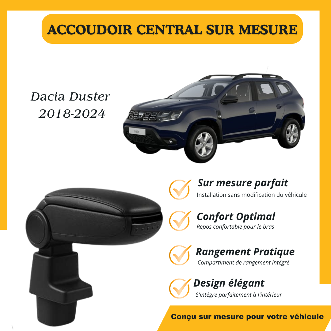 Accoudoir sur mesure Dacia DUSTER 2018-2024