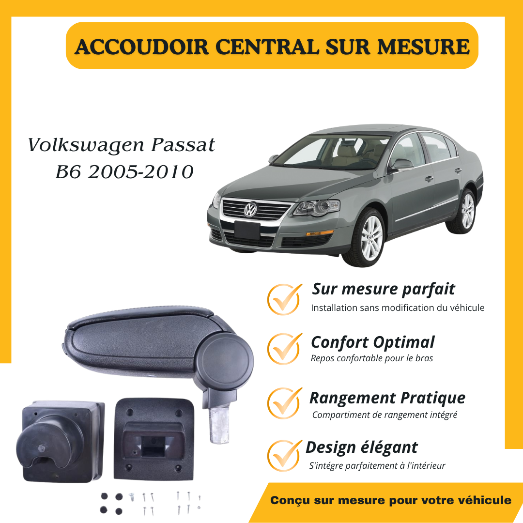 Accoudoir sur mesure Volkswagen Passat B6 2005-2010