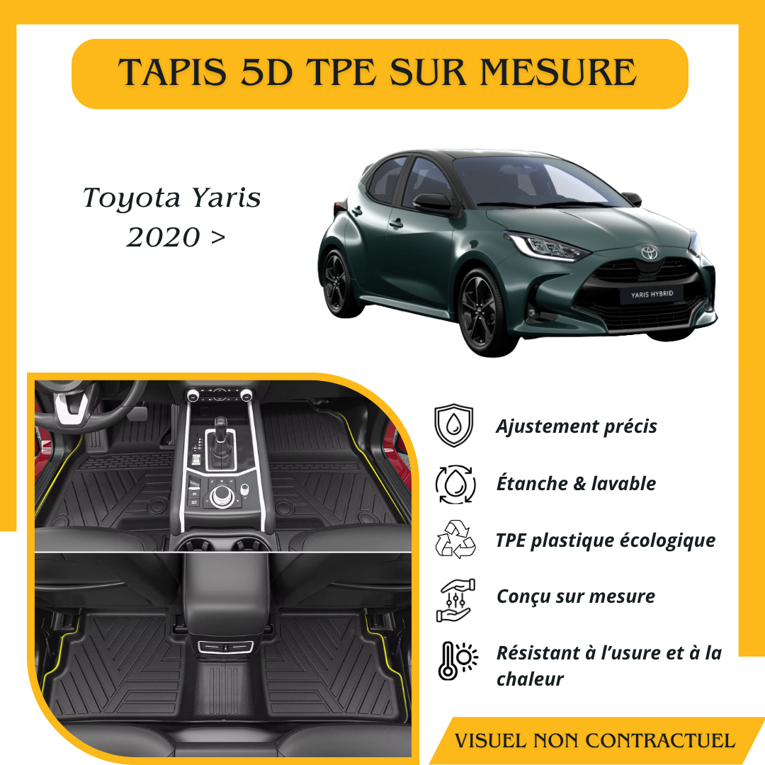 Tapis sur mesure 5D TPE Toyota Yaris 2020 >