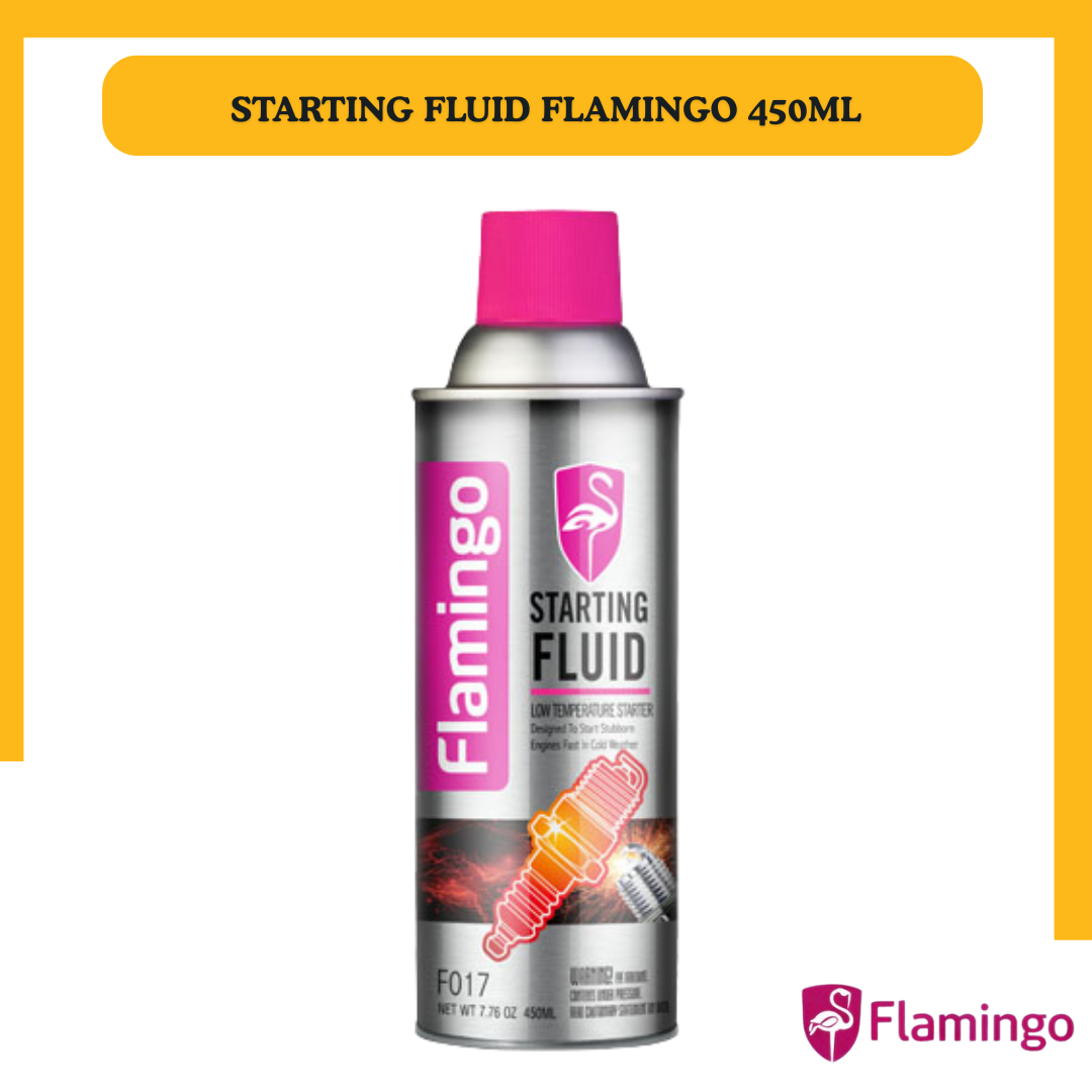 Flamingo Starting Fluid 450ML – Spray Démarrage Rapide Moteur Essence & Diesel
