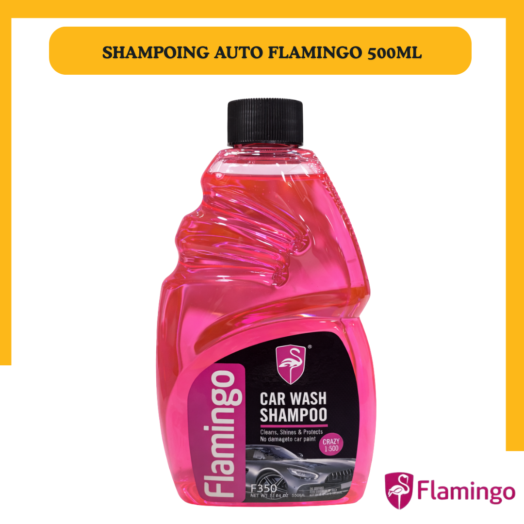 Flamingo Car Wash Shampoo 500ML – Shampoing Nettoyant Voiture