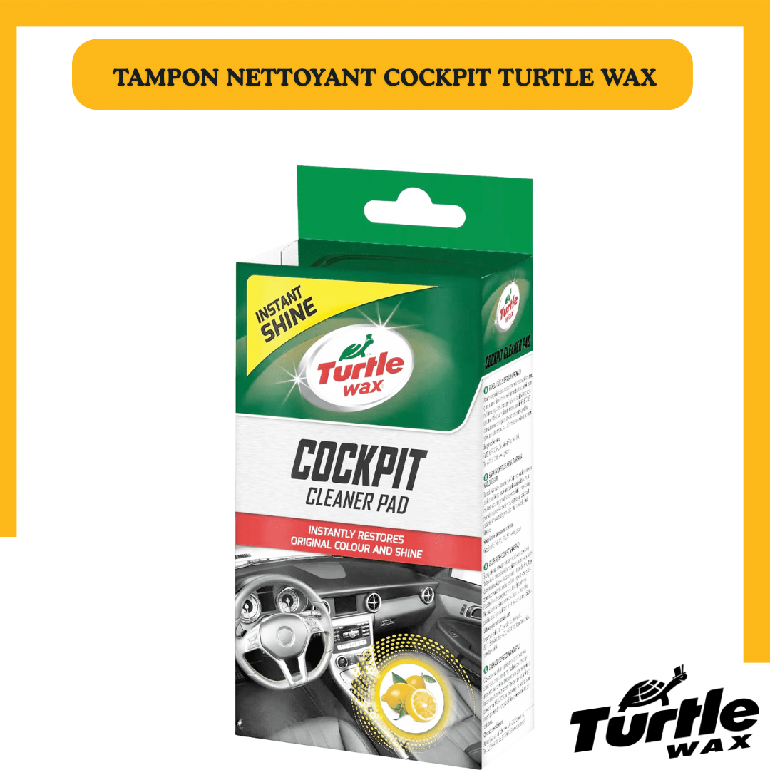 Tampon Nettoyant Cockpit Turtle Wax – Brillance Instantanée