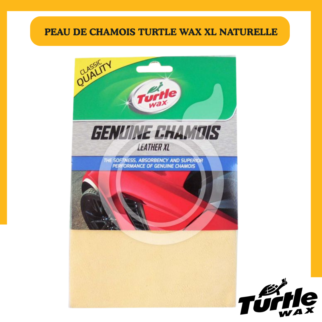 Turtle Wax Peau de Chamois Véritable XL – Ultra Absorbante