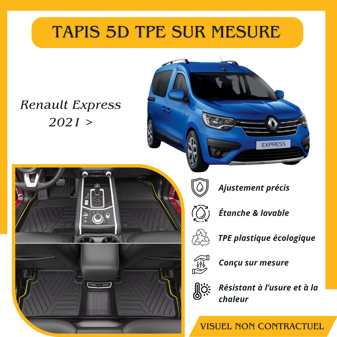 Tapis sur mesure 5D TPE Renault Express 2021 >