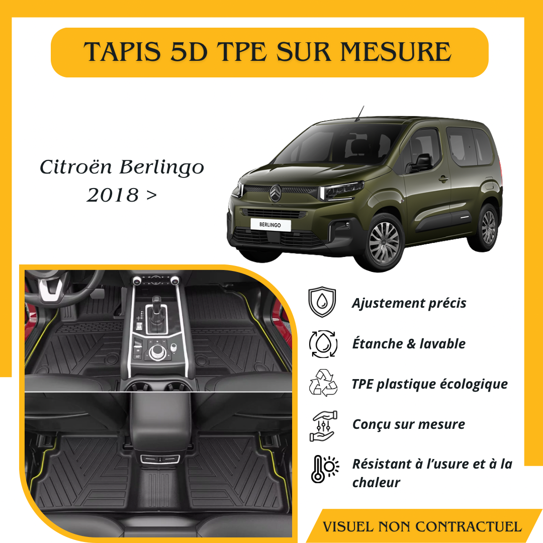 Tapis sur mesure 5D TPE Citroën Berlingo 2018>