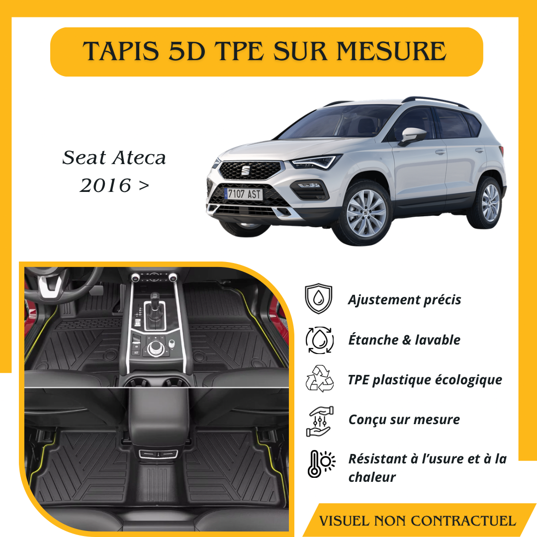 Tapis sur mesure 5D TPE Seat Ateca 2016 >
