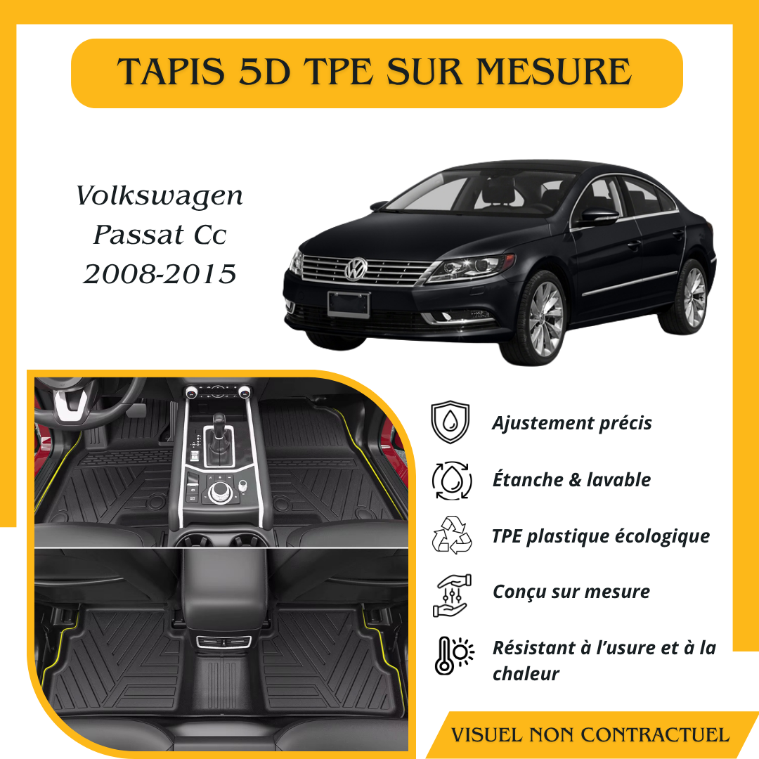 Tapis sur mesure 5D TPE Volkswagen Passat CC 2008-2015