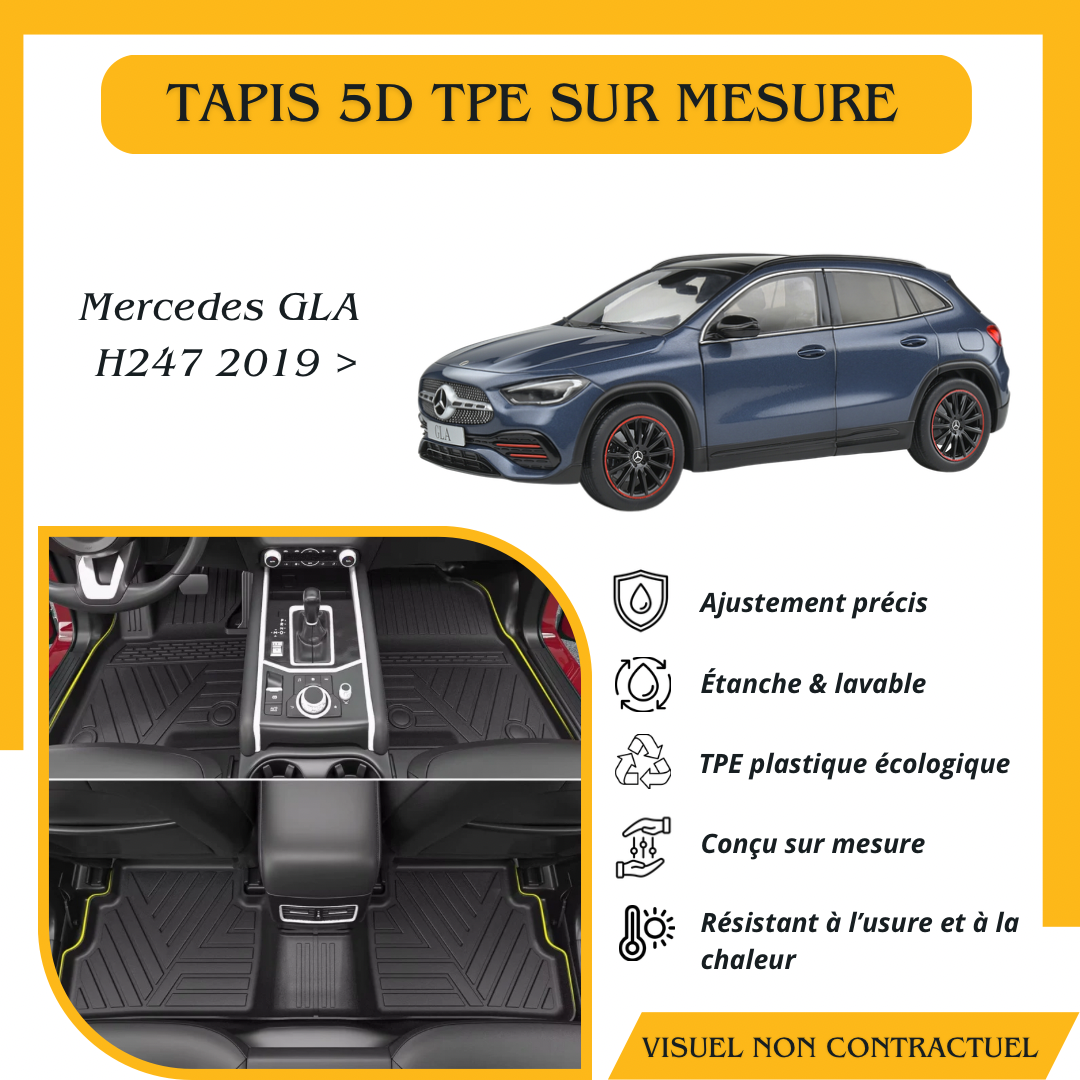 Tapis sur mesure 5D TPE Mercedes GLA H247 2019>