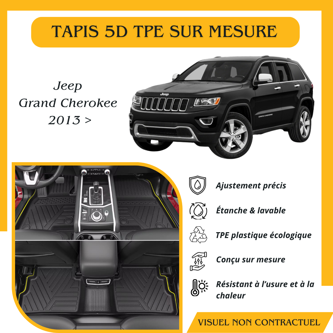 Tapis sur mesure 5D TPE Jeep Grand Cherokee 2013 >