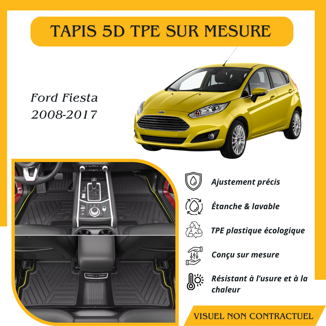 Tapis sur mesure 5D TPE Ford Fiesta 2008-2017