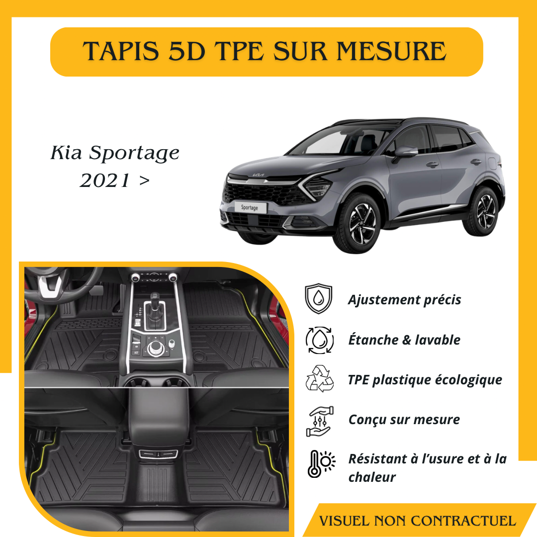 Tapis sur mesure 5D TPE Kia Sportage 2021 >