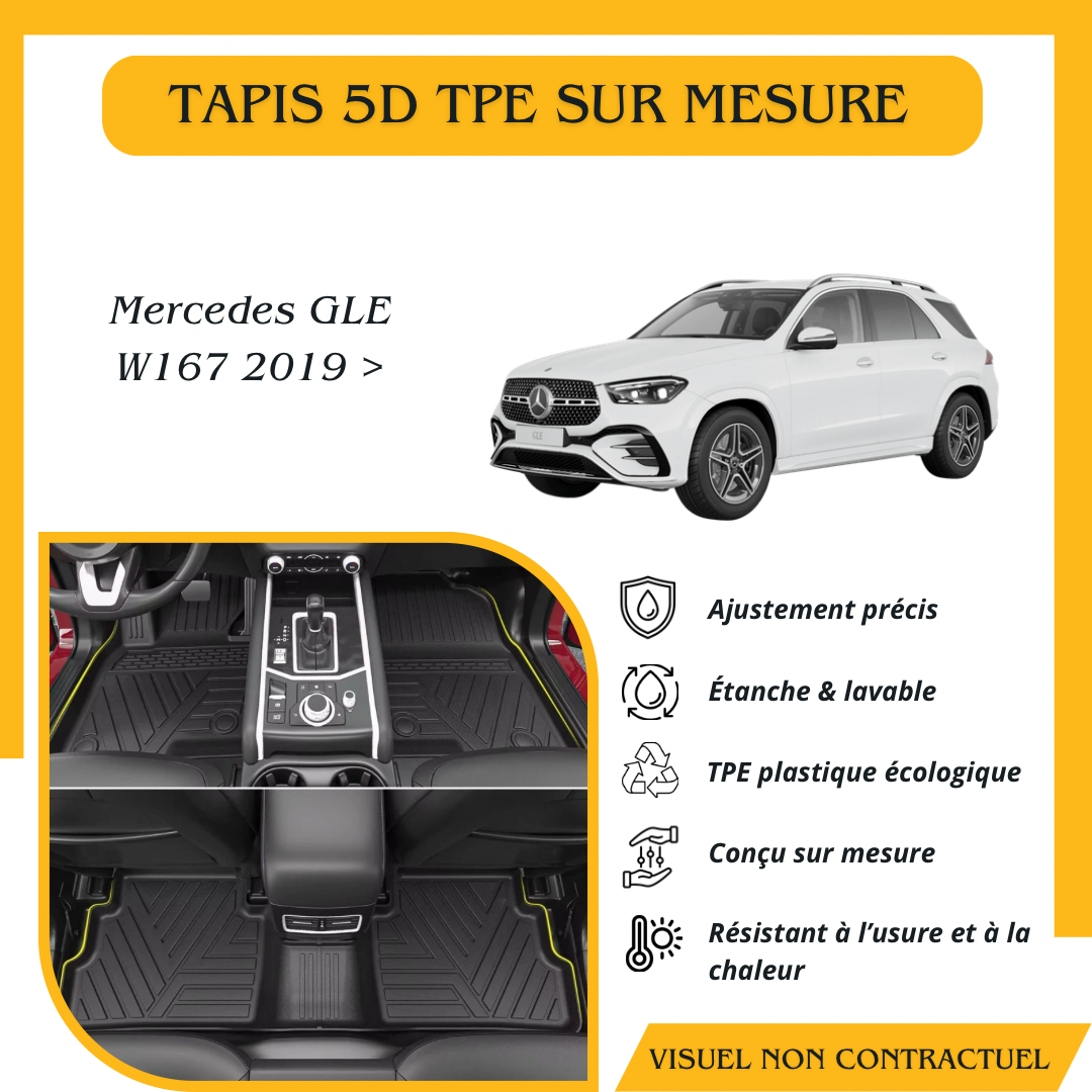 Tapis sur mesure 5D TPE Mercedes GLE W167 2019 >