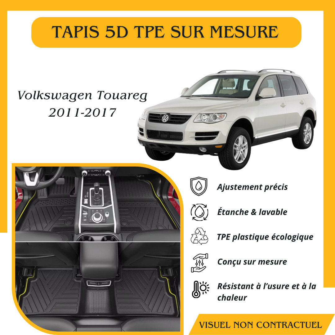 Tapis sur mesure 5D TPE Volkswagen Touareg 2011-2017