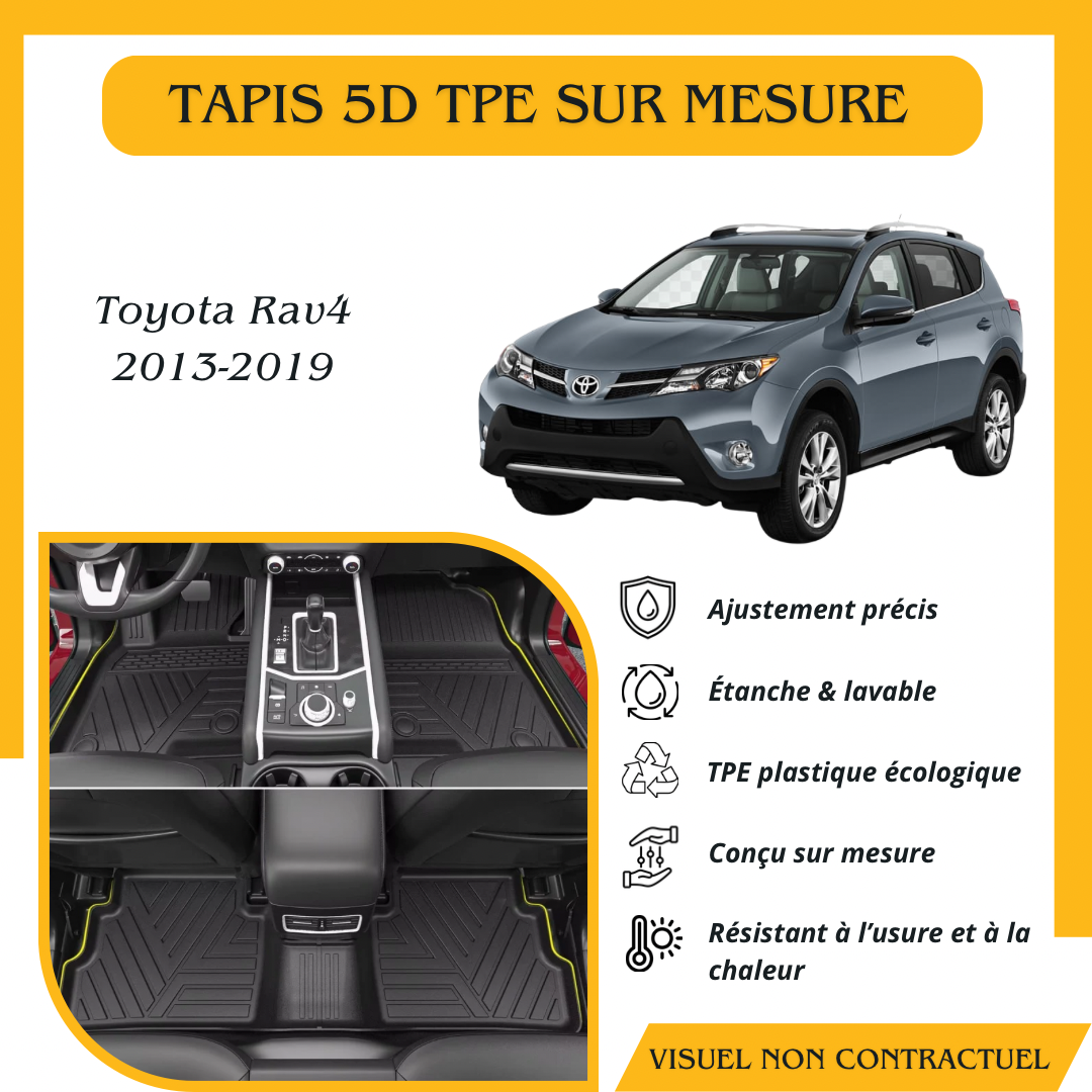 Tapis sur mesure 5D TPE Toyota RAV4 2013-2019