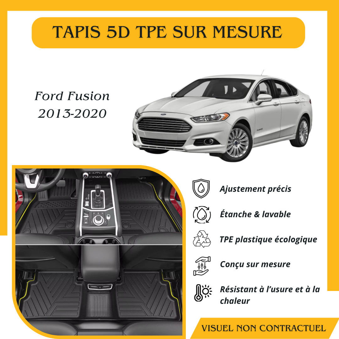 Tapis sur mesure 5D TPE Ford Fusion 2013-2020