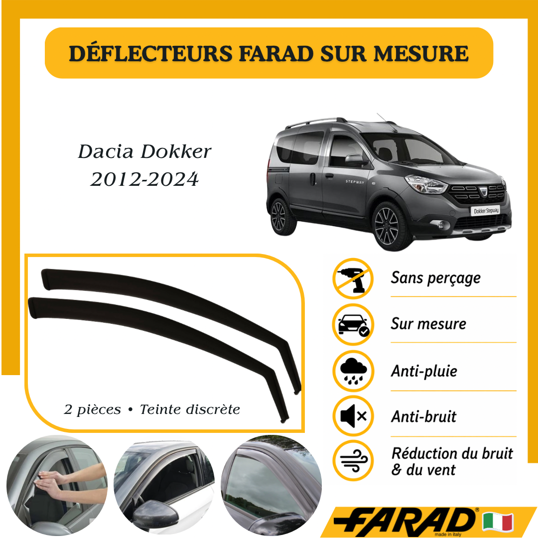 Déflecteurs d’air FARAD Dacia Dokker 2012-2024