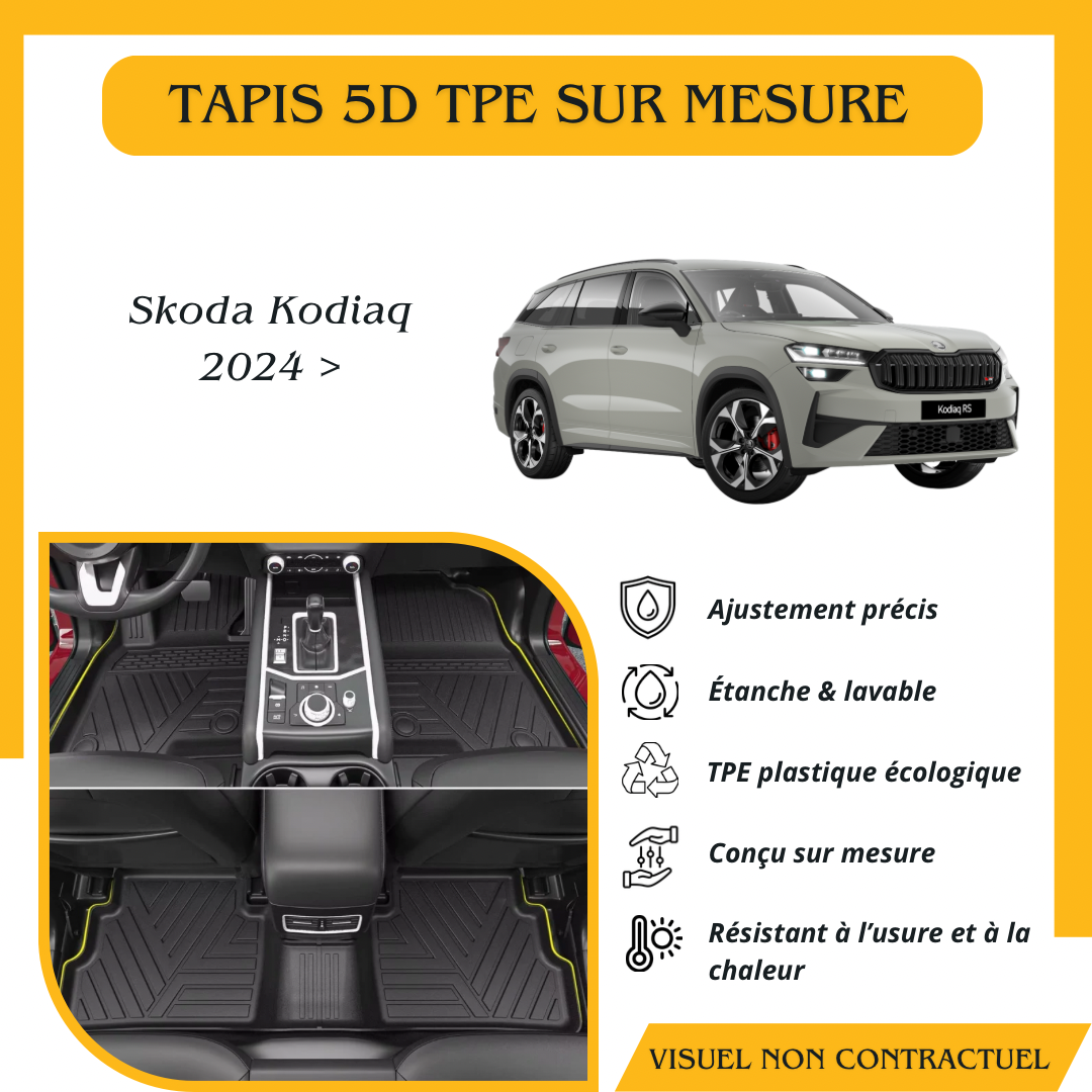 Tapis sur mesure 5D TPE Skoda Kodiaq 2024 >