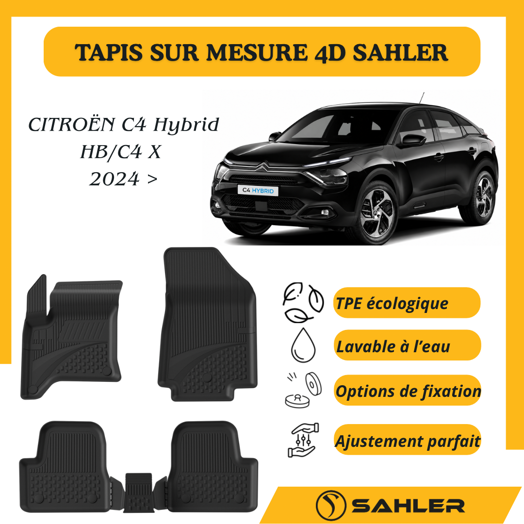 Tapis Sur Mesure 4D CITROËN C4 Hb /C4 X Hybrid 2024 >