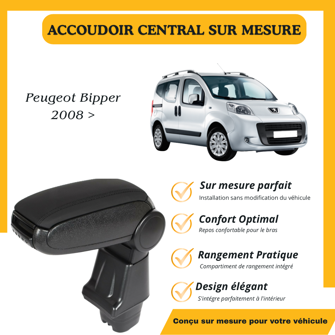 Accoudoir sur mesure Peugeot Bipper 2008 >