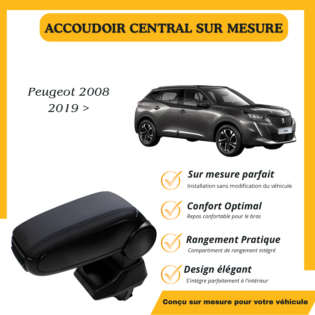 Accoudoir sur mesure Peugeot 2008 2019>
